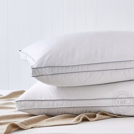 High Quality 5 Star Hotel Three Layer Space Soft White Goose Down Pillows