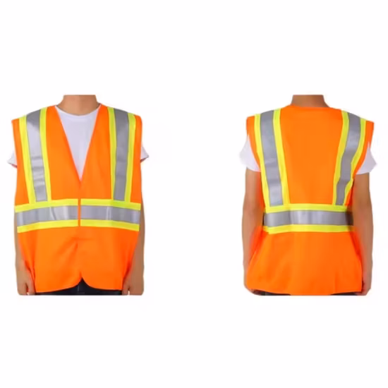 Factory Direct Wholesale High Visibility Traffic Construction Reflective Safety Vest Multi-Pocket Reflective Clothing