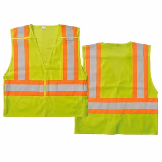 Factory Direct Wholesale High Visibility Traffic Construction Reflective Safety Vest Multi-Pocket Reflective Clothing