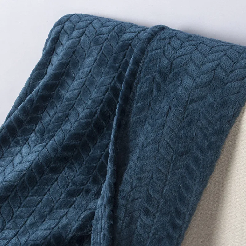 Electric Barefoot Chunky Jacquard Two Layer Microfiber Luxury Cozy Flannel Fleece Polar Shaggy Bonded Weighted Hermes Heated Blanket for Sofa Travel Couch