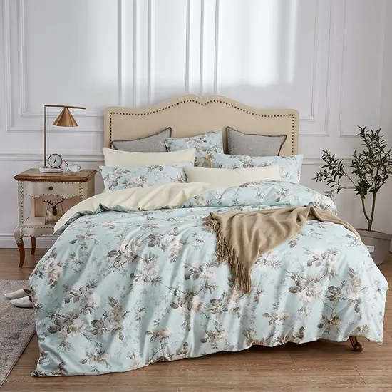 China Home Textile Printed Polyester Duvet Cover Bedsheet Bed Bedding Set