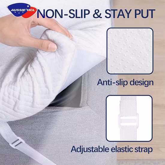 Waterproof Bamboo Fabric Mattress Pad, Mattress Topper with Stretch Skirt