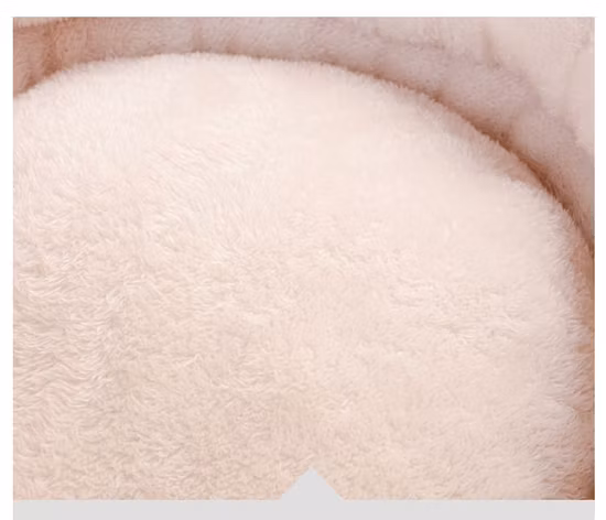 Pet Products Custom Calming Foldable Soft Round Donut Non Slip Polyfiber Faux Fur Cozy Pet Cat Dog Bed